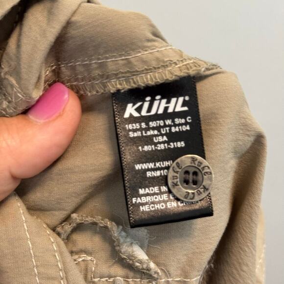 Kuhl Kontra Roll-Up Convertible Outdoor Hiking Cargo Shorts Khaki Brown Tan 4 - Picture 9 of 10